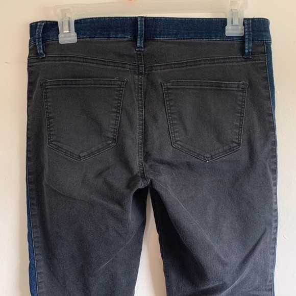 Madewell Black and Blue Paneled Block Jeans - Picture 6 of 7